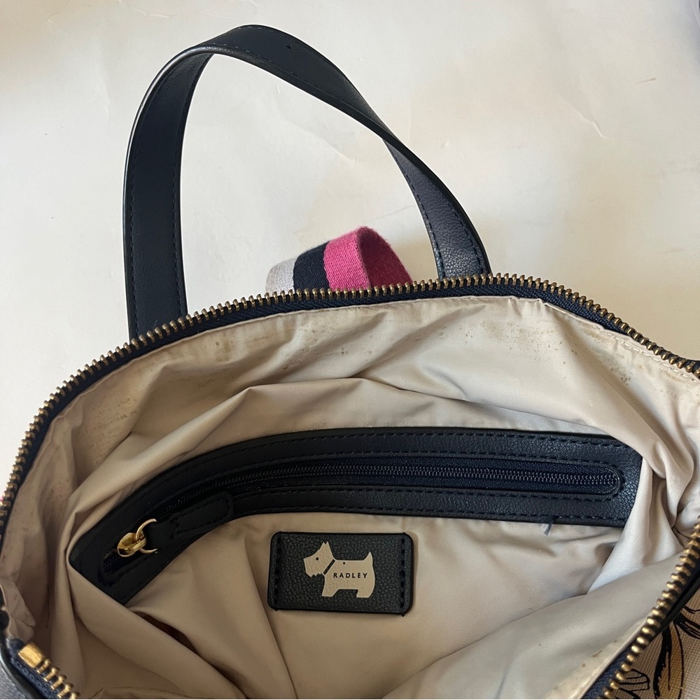 Radley London Medium Sketchy Floral Backpack - Cream and Pink - Picture 5 of 9